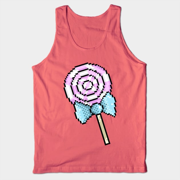 Jester's Pixel Lollipop Tank Top by Rendi_the_Graye